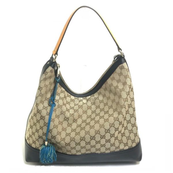 1 Gucci Tassel Leather Beige GG Hobo Bag