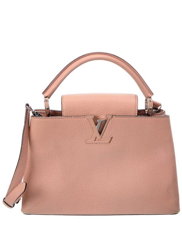 1 Louis Vuitton Magnolia Leather Capucines PM Pink