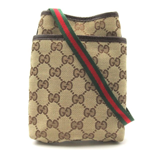 1 Gucci Beige Dark Brown GG Shoulder Bag