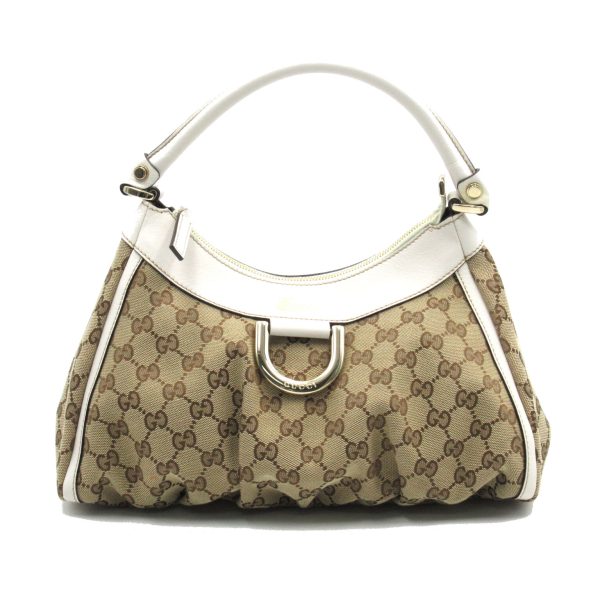 1 Gucci Campus Abbey Canvas Brown White GG Shoulder Bag