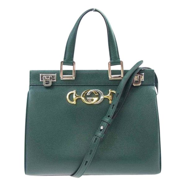 1 Gucci Zumi Green 2 way Shoulder Bag Handbag