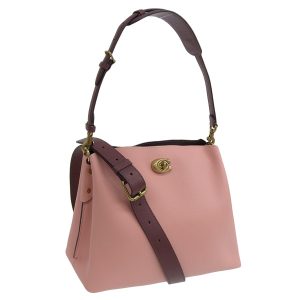 1 Coach Leather Shoulder Bag Pink