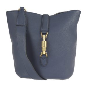 1 Gucci Jackie Leather Bucket Shoulder Bag Blue