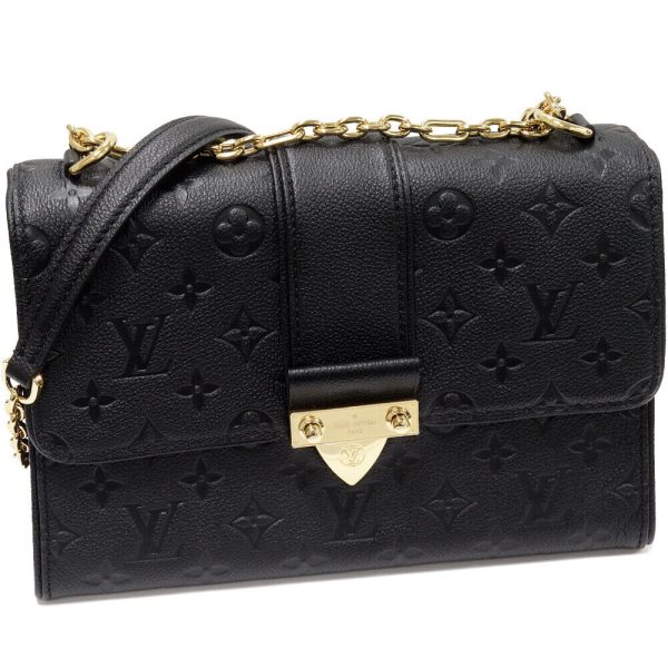 1 Louis Vuitton Chain Shoulder Bag Monogram Amplant Noir Saint Sulpice PM