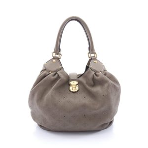 1 Louis Vuitton XL Mahina Taupe Showder Bag