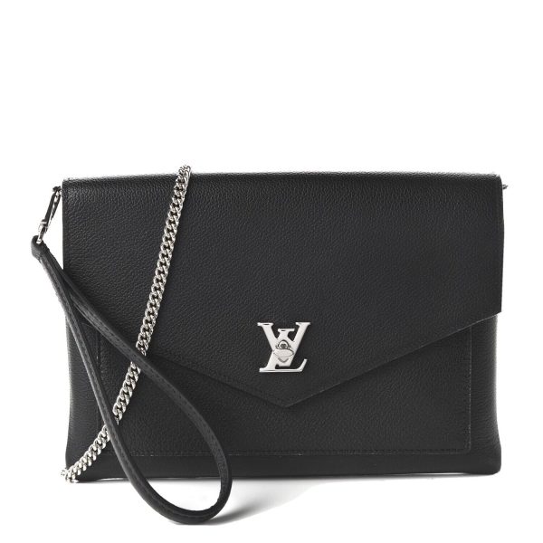 1 Louis Vuitton Calfskin Leather My Lock Me Pochette Black