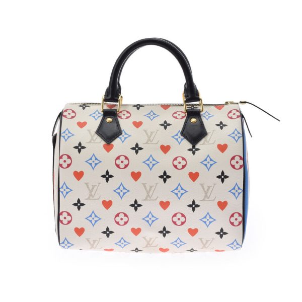 1 Louis Vuitton Monogram Game On Speedy Bandouliere 25 White