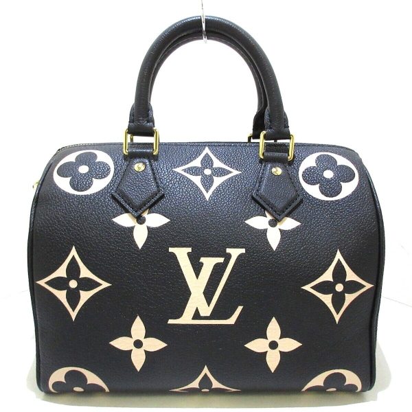 1 Louis Vuitton Speedy Bandouliere 25 Nm Black Beige Monogram Empreinte