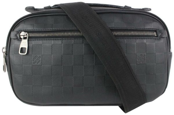 1 Louis Vuitton Black Damier Infini Leather Ambler Crossbody Bum Bag