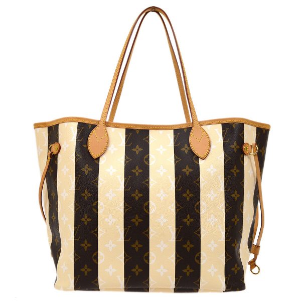 1 Louis Vuitton Neverfull MM Hand Tote Bag Monogram Rayures