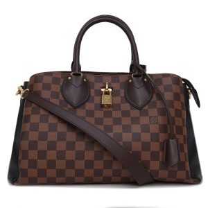 1 Louis Vuitton 2 Way Bag Sienna PM Damier Brown Gold Metal Fittings