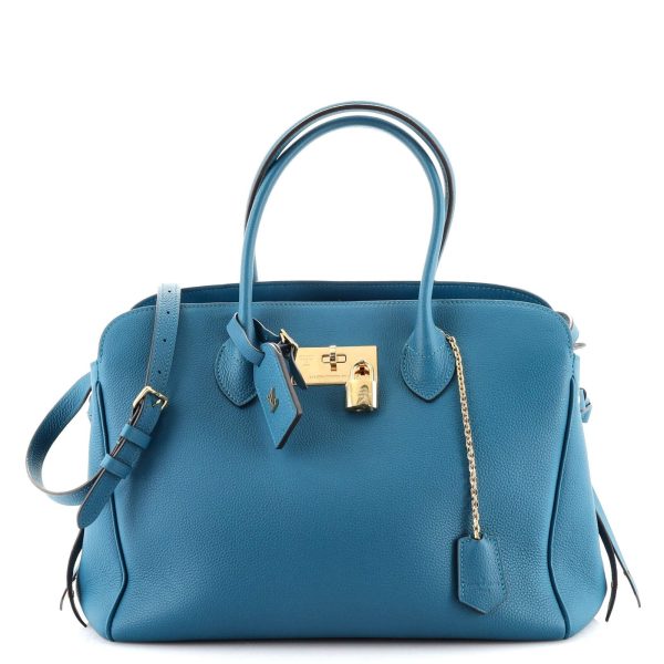 1 Louis Vuitton Mira Handbag Veau Nuage Calfskin MM Blue