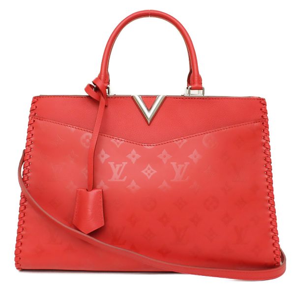 1 Louis Vuitton Monogram Very Zip Tote 2WAY Bag Ruby Red Ladies