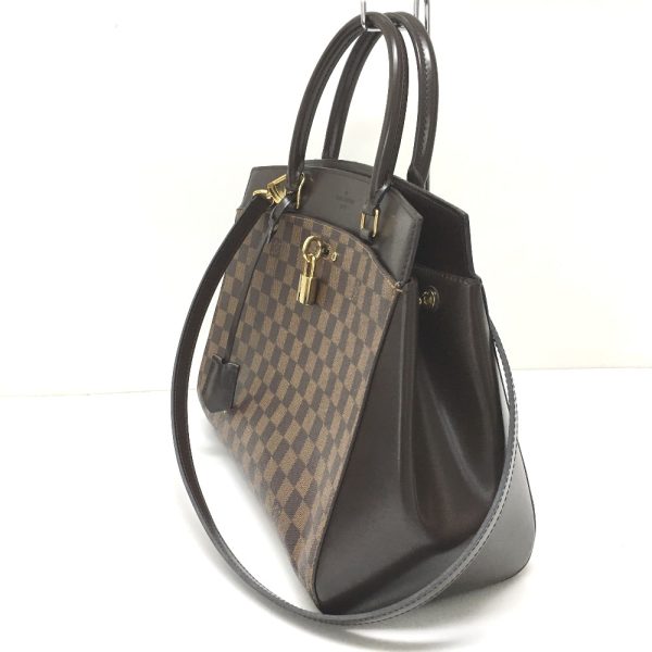 1 Louis Vuitton Rivoli MM Shoulder Handbag Damier Ebene Brown