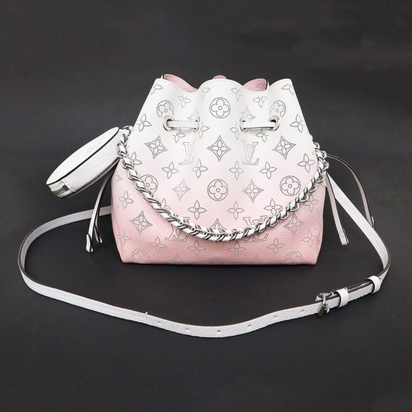 1 Louis Vuitton Bella Mahina Leather Shoulder Bag Light Pink