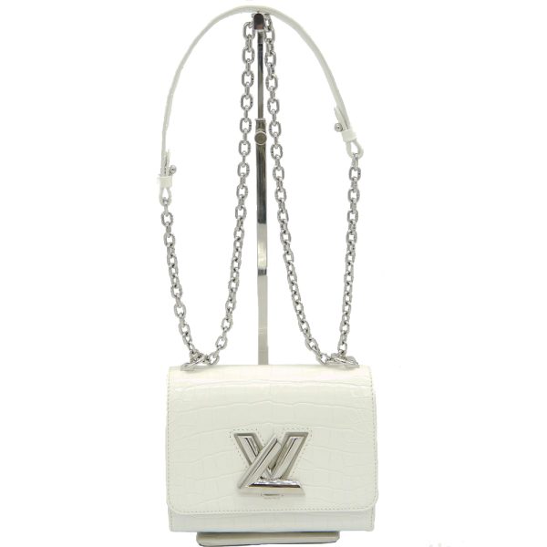 1 Louis Vuitton Twist PM Shoulder Bag White leather