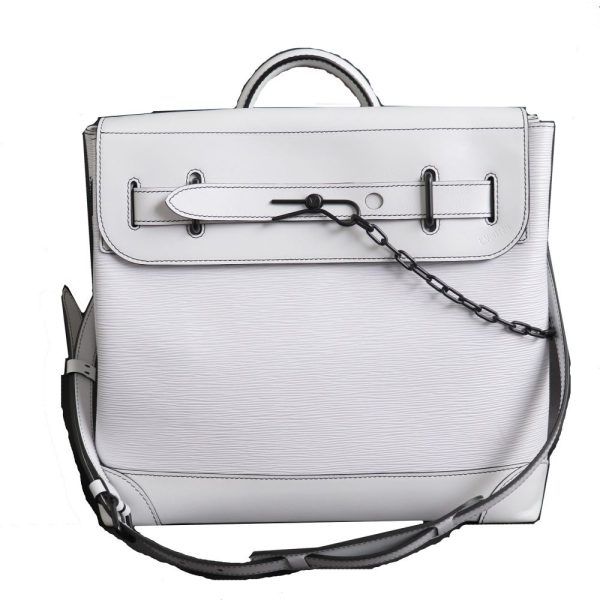 1 Louis Vuitton Epi Leather Steamer PM Shoulder Bag White