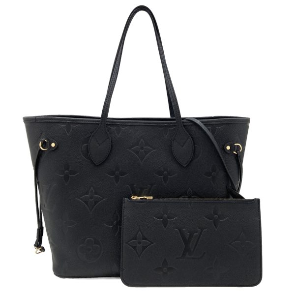 1 Louis Vuitton Neverfull Monogram MM Emplant Leather Noir Tote