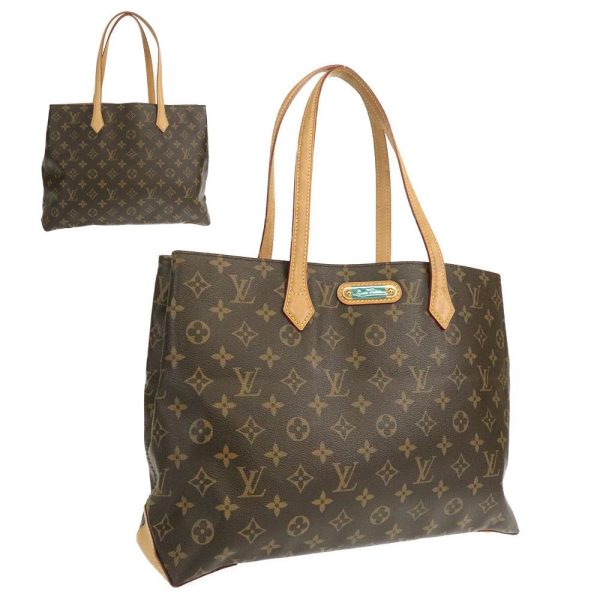 1 Louis Vuitton Wilshire Monogram Brown MM Tote Shoulder Bag