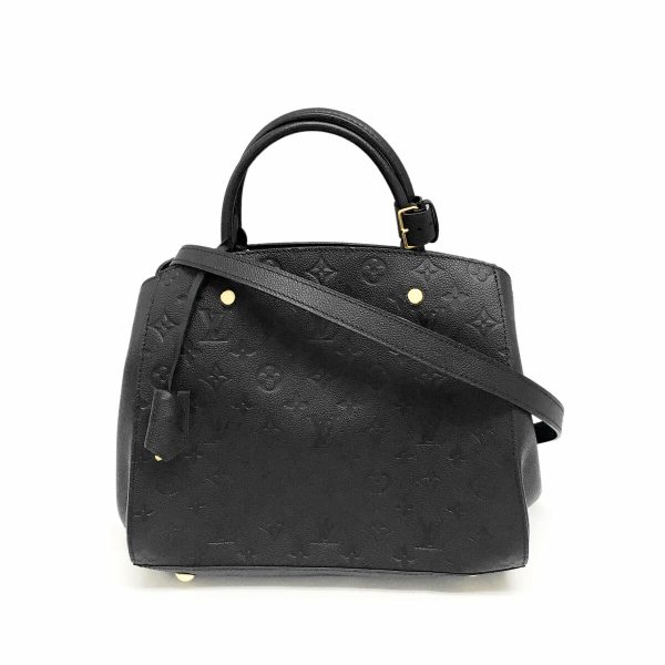 1 Louis Vuitton Montaigne Monogram Black leather BB Shoulder Bag Handbag