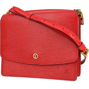 1 Louis Vuitton Grenelle Pochette Red Epi Clutch Bag Crossbody Bag