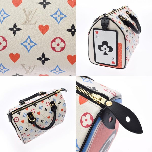 10 Louis Vuitton Monogram Game On Speedy Bandouliere 25 White