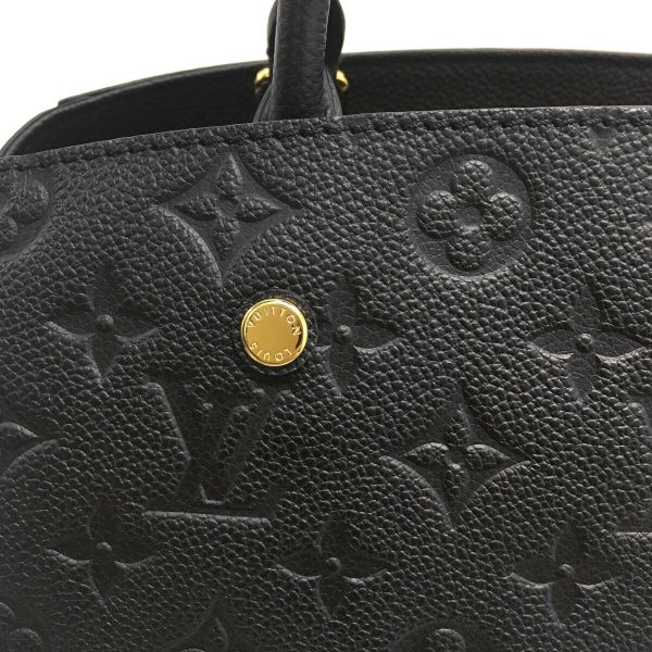 10 Louis Vuitton Montaigne Monogram Black leather BB Shoulder Bag Handbag