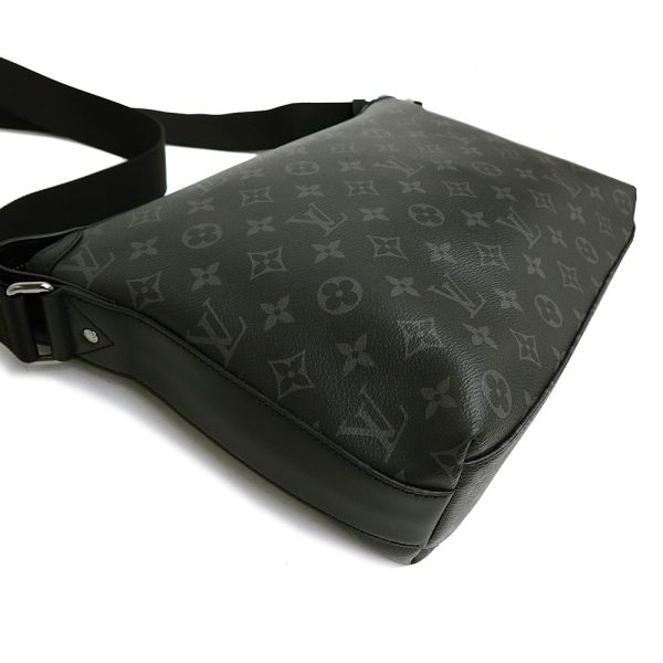 12 Louis Vuitton Monogram Eclipse Leather Odyssey Messenger PM Crossbody Bag Black