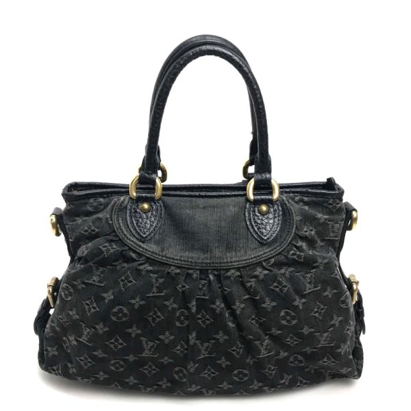 12 Louis Vuitton Denim Neocavi MM Shoulder Bag Monogram Canvas Noir Black