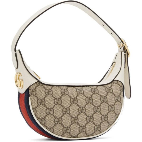 2 Gucci Ophidia Off White Mini Beige Ebony White GG Shoulder Bag