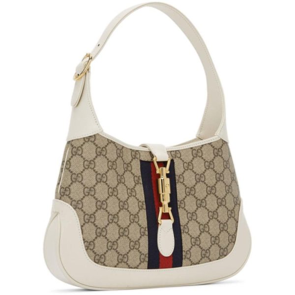 2 Gucci Jackie Off White Small Beige Ebony White Shoulder Bag