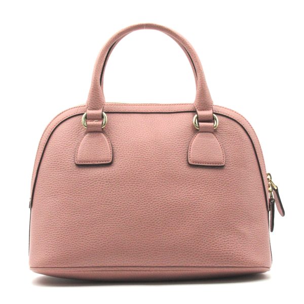 2 Gucci Metal Fittings Bag Leather Pink 2 way Shoulder Bag