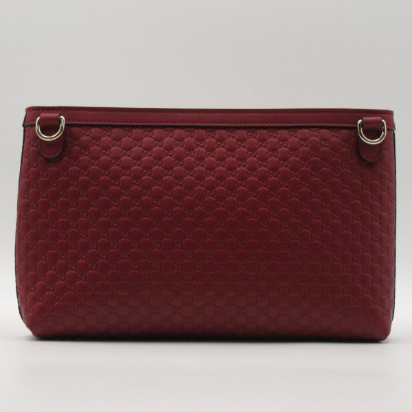 2 Gucci Embossed Shima Leather Red Shoulder Bag