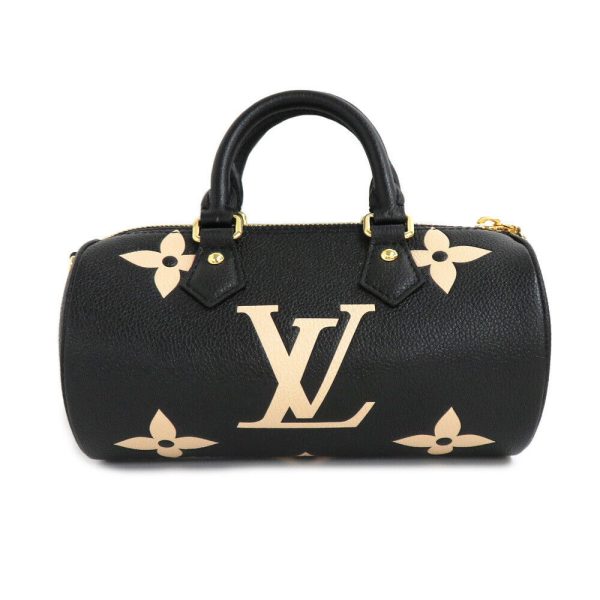 2 Louis Vuitton Papillon BB Monogram Empreinte Black Beige Bag