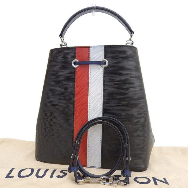 2 Louis Vuitton Bag Epi 2way Shoulder Handbag Neonoe Noir Stripe