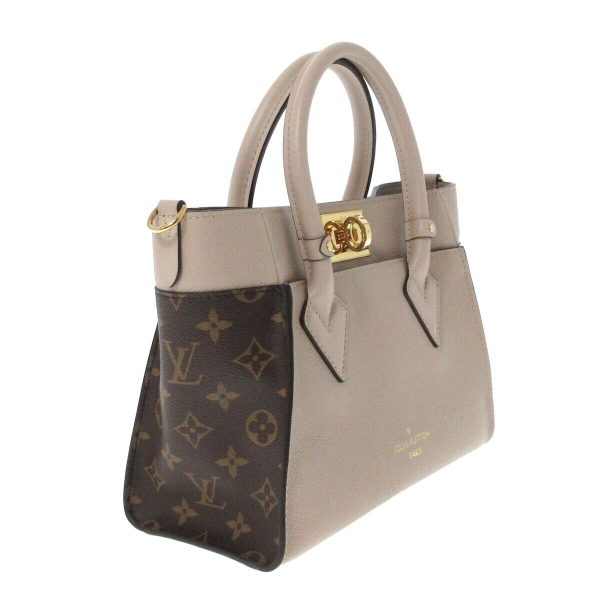 2 Louis Vuitton On My Side PM Gray beige Monogram Tote Bag