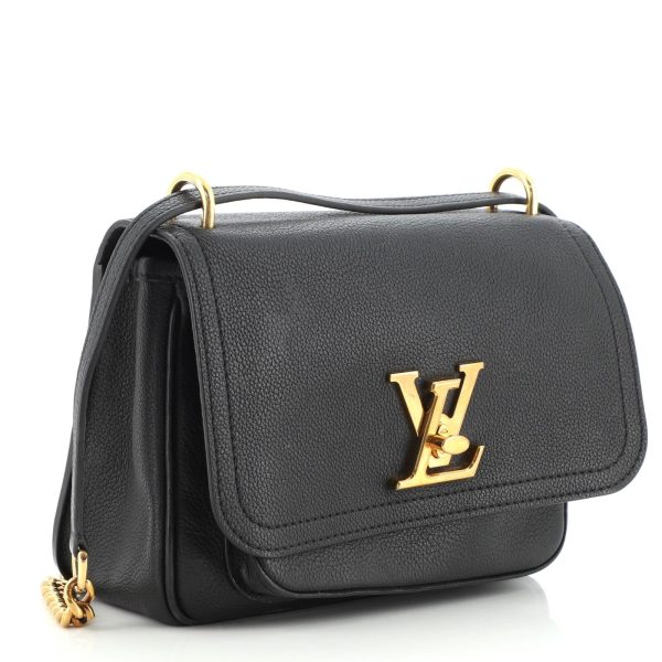 2 Louis Vuitton Lockme Chain Bag Leather Black