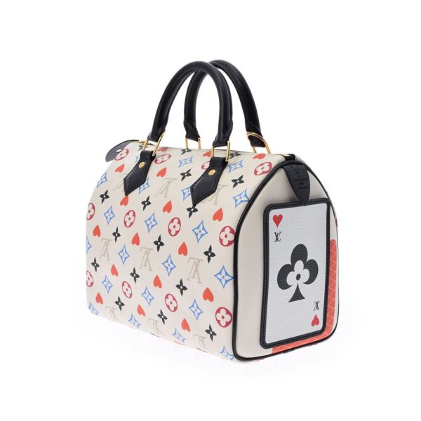 2 Louis Vuitton Monogram Game On Speedy Bandouliere 25 White