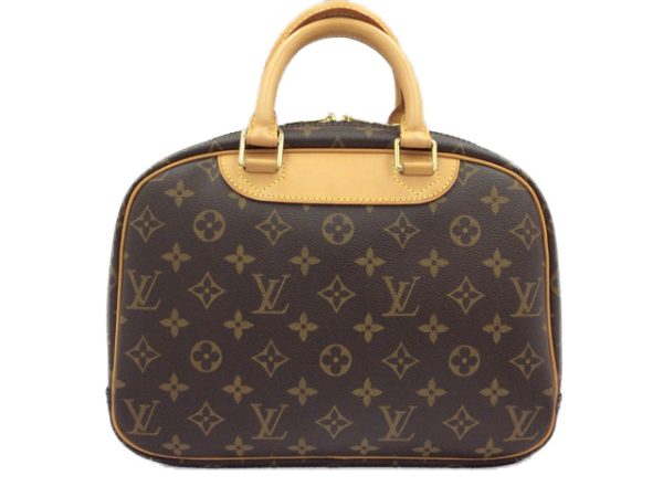 2 Louis Vuitton Trouville Handbag Monogram Brown Ladies
