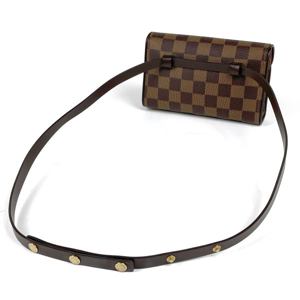 2 Louis Vuitton Pochette Florentine Waist Bag Pouch Damier Brown