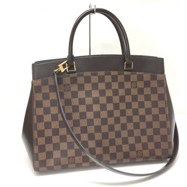 2 Louis Vuitton Rivoli MM Shoulder Handbag Damier Ebene Brown