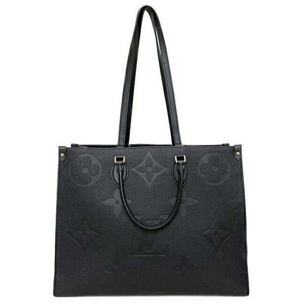 2 Louis Vuitton On The Go GM MM Noir Black Tote Shoulder Bag Gold Metal Fittings