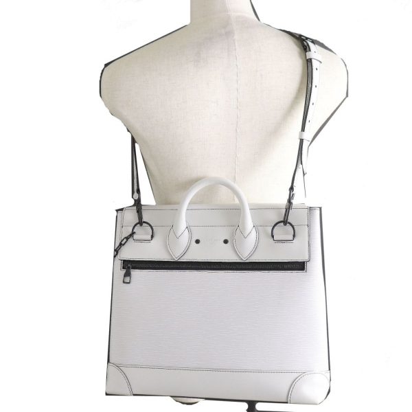 2 Louis Vuitton Epi Leather Steamer PM Shoulder Bag White