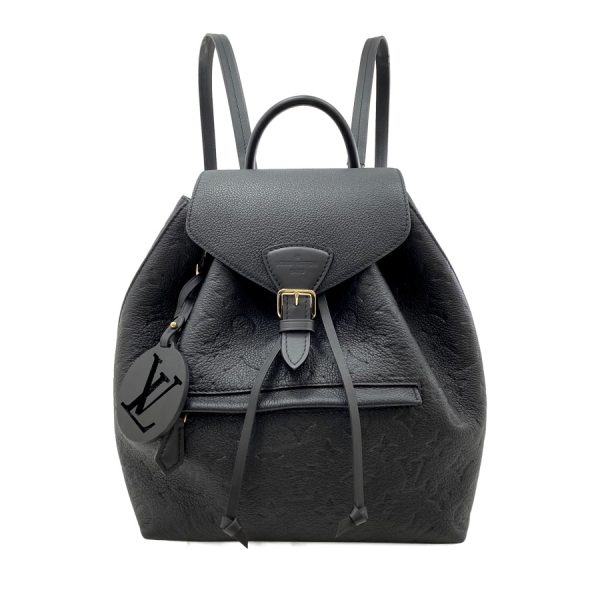 2 Louis Vuitton Rucksack Monsouri PM Leather Noir Shoulder Bag Black