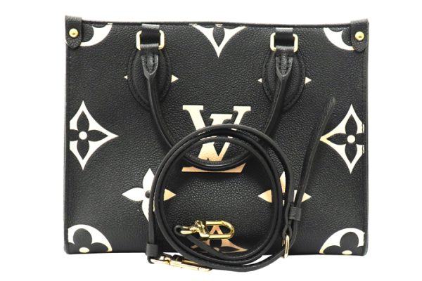 2 Louis Vuitton On The Go PM Emplant Leather Noir Black Shoulder Bag