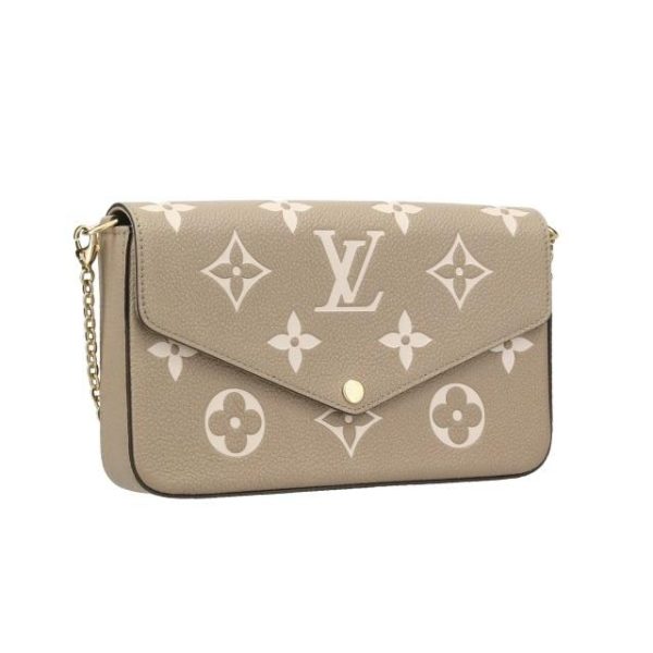 2 Louis Vuitton Shoulder Bag Amplant Pochette Felicie Cream