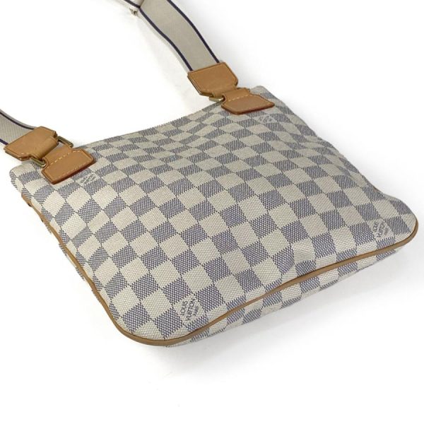 2 Louis Vuitton Pochette Bosphore Crossbody Bag Damier Azur White