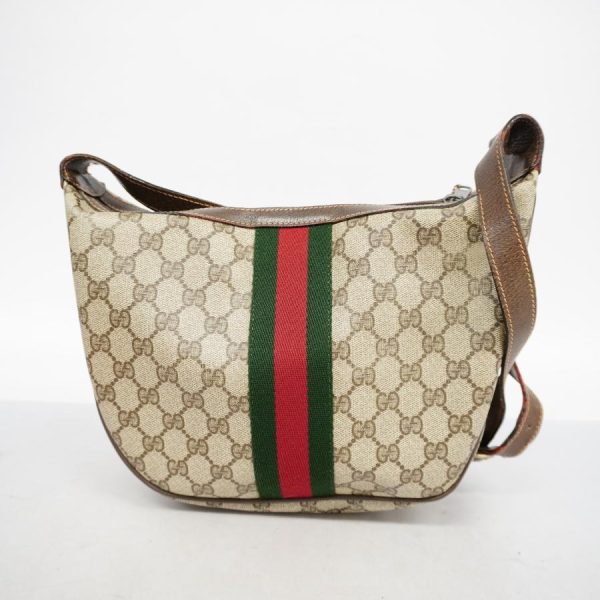 2 Gucci Sherry Supreme Hardware Beige Gold GG Shoulder Bag