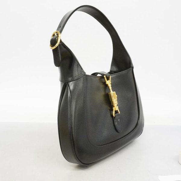 2 Gucci Hardware Jackie Leather Black Gold Shoulder Bag