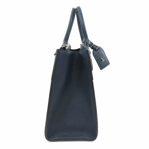 3 Louis Vuitton Handbag City Steamer Mm Navy Leather
